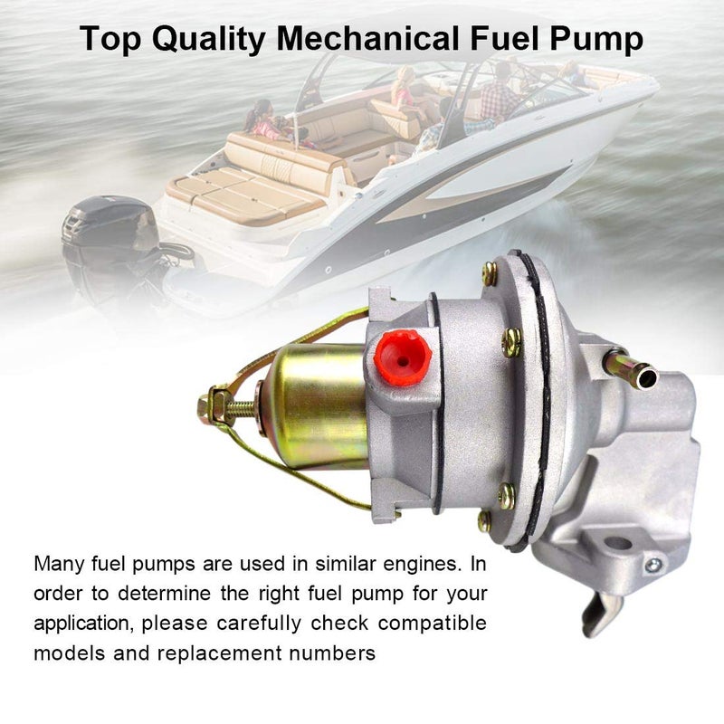 YUANTUO Mechanical Fuel Pump Fits for MerCruiser Mercury Marin MC120 MC165 MC170 MC180 MC190 MC470-1 MC488 Engine Penta 2.5L 3.0LX 3.0L 3.7L 3.7-LX 1995-2001, 3854858 42725A3 9-35422 509407 18-7282 - Image 3
